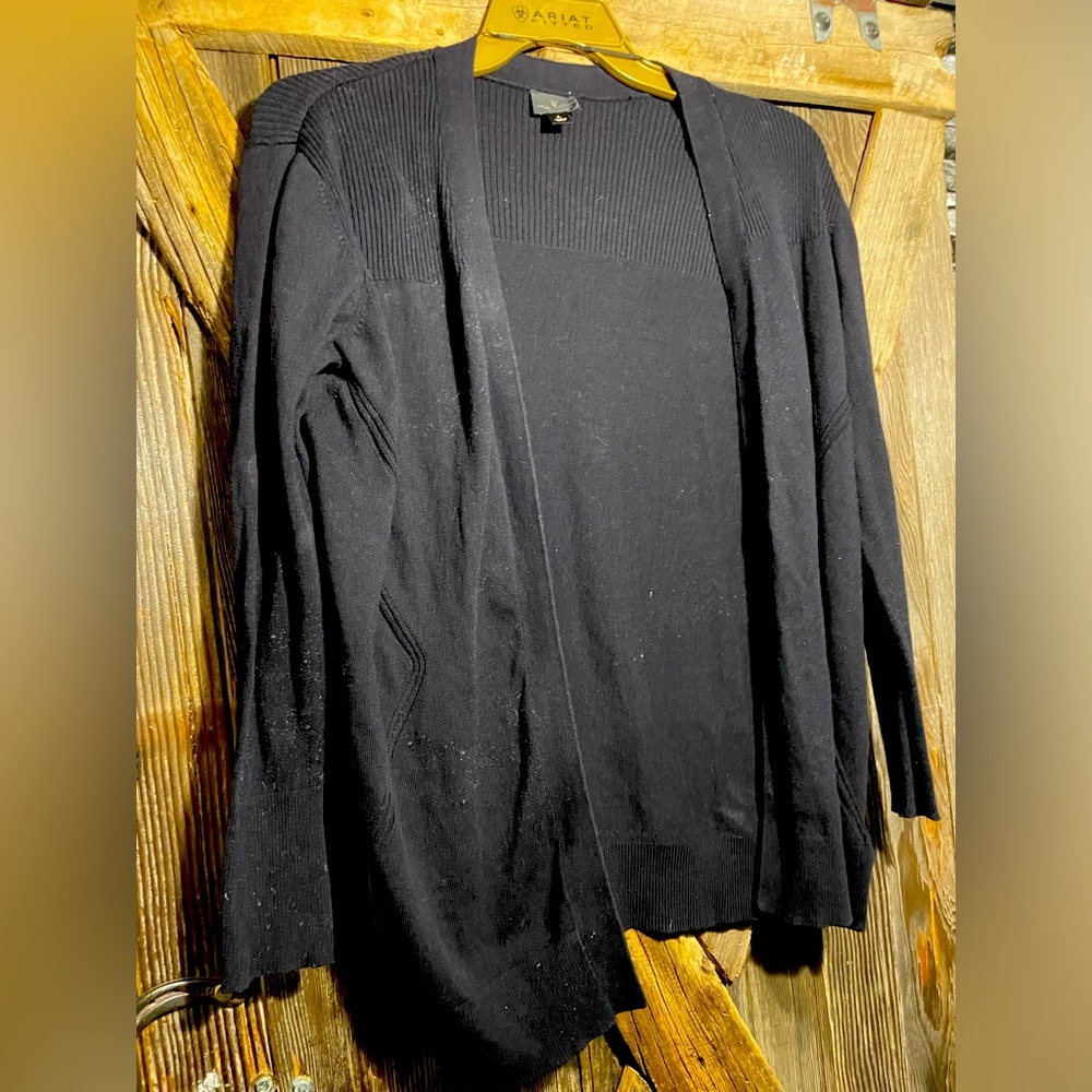 Worthington Black long Sleeve Button Up Cardigan‎ Large